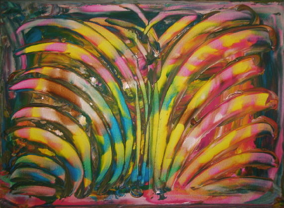 H.H.Freudsmich - RAIN>FOREST - 56- afternoon - Acryl auf Lwd - 2025 - 55 x 75 cm